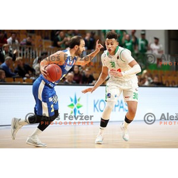 Issuf Sanon during Slovenian SuperCup basketball match between Petrol Olimpija and Sixt Primorska in Tivoli Hall, Ljubljana on September 24,2018