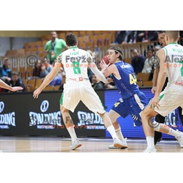 Luka Voncina during Slovenian SuperCup basketball match between Petrol Olimpija and Sixt Primorska in Tivoli Hall, Ljubljana on September 24,2018