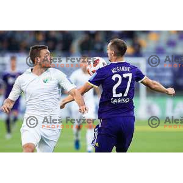 Jasmin Mesanovic in action during soccer match between Maribor and Rudar, Round 10 of Prva liga Telekom Slovenije 2018/19, played in Ljudski vrt, Maribor, Slovenia on September 27, 2018
