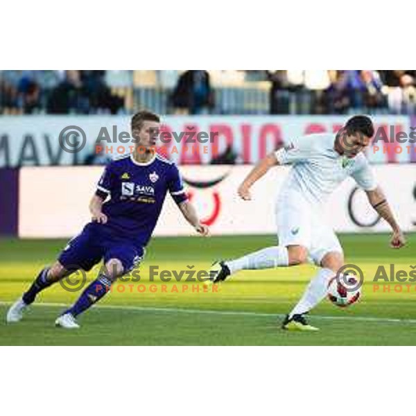 Aleks Pihler in action during soccer match between Maribor and Rudar, Round 10 of Prva liga Telekom Slovenije 2018/19, played in Ljudski vrt, Maribor, Slovenia on September 27, 2018