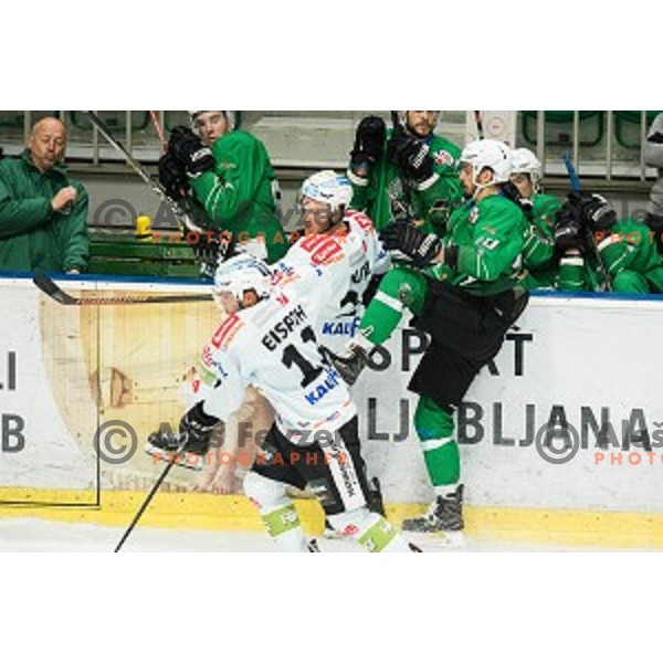 SZ Olimpija in action during Alps league ice hockey match between HK SZ Olimpija and Rittner Buam , Tivoli hall, Ljubljana, Slovenia on September 29, 2018