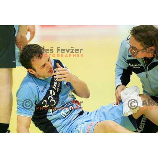 Norway, Stavanger, 23/01/2008. Uros ZORMAN (23) after winning European Handball Championship main round match against Norway.