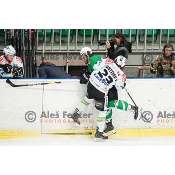 Ziga Svete in action during Alps league ice hockey match between HK SZ Olimpija and Rittner Buam , Tivoli hall, Ljubljana, Slovenia on September 29, 2018