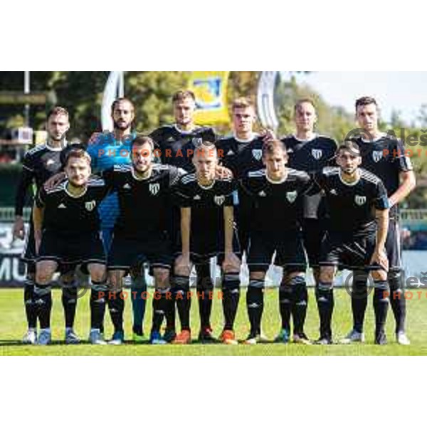 Mura starting eleven prior to soccer match between Mura and Maribor, Round 12 of PLTS 2018/19, played in Fazanerija, Murska Sobota, Slovenia on September 30, 2018