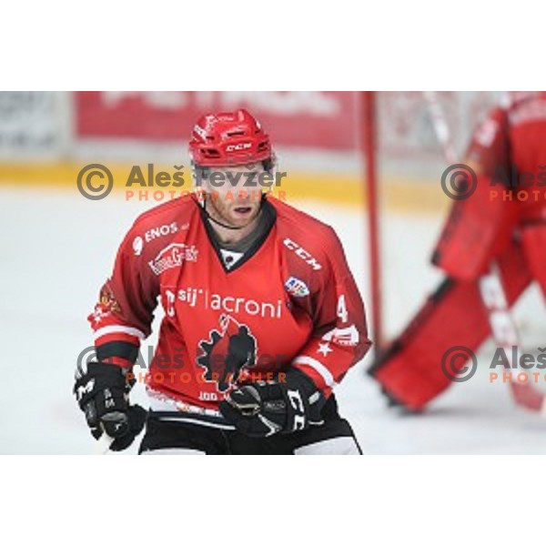 of Jesenice in action during Alps League ice-hockey match between Jesenice and KAC 2 in Podmezakla Hall, Jesenice, Slovenia on October 3, 2018