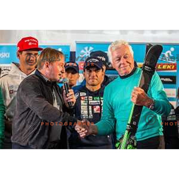 Bojan Krizaj and Tone Vogrinec during Slovenian Winter National Team presentation in Maribor on October 4, 2018