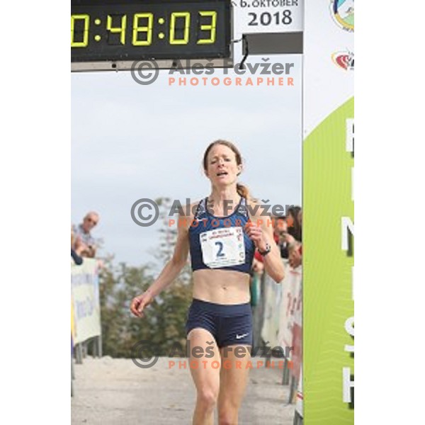 Andrea Mayr (AUT) during the 39.Smarna gora race, WMRA World Cup Final, Ljubljana, Slovenia on October 6, 2018