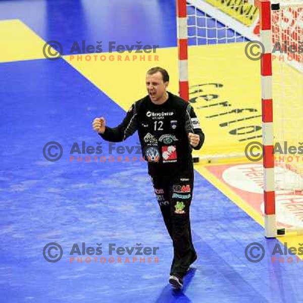 Norway, Stavanger, 23/01/2008. Gorazd SKOF (12) during European Handball Championship main round match Slovenia Norway. 