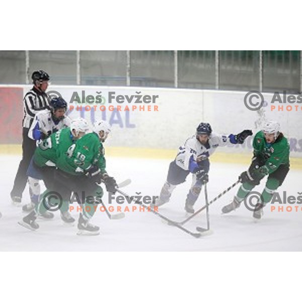 of SZ Olimpija in action during National League ice-hockey match between SZ Olimpija and Bled in Tivoli Hall, Ljubljana, Slovenia on October 8, 2018