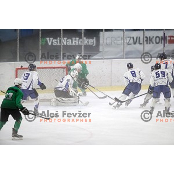 of SZ Olimpija in action during National League ice-hockey match between SZ Olimpija and Bled in Tivoli Hall, Ljubljana, Slovenia on October 8, 2018