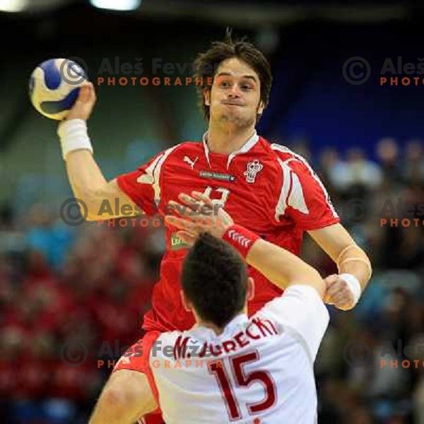 Norway, Stavanger, 23/01/2008. Michael V. KNUDSEN (14) during the second European Handball Championship match against Poland.