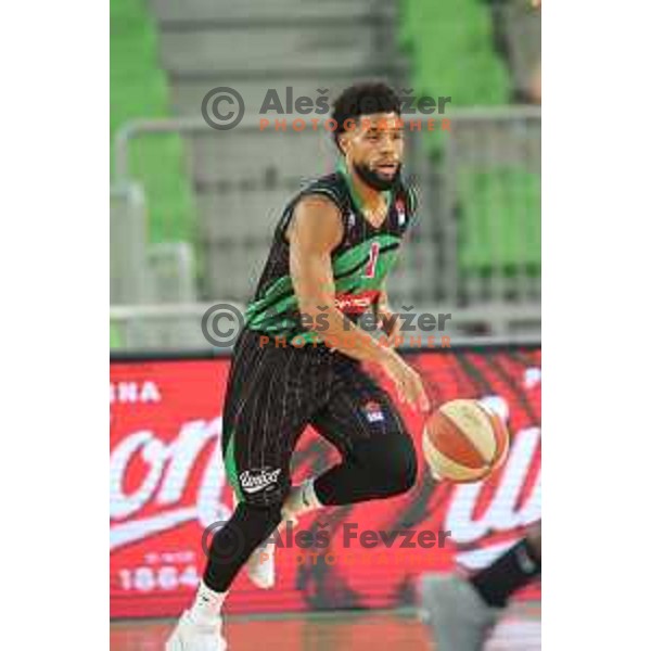 Scott Reynolds of Petrol Olimpija in action during 2018-2019 ABA league basketball match between Petrol Olimpija and Zadar in SRC Stozice on October 14, 2018