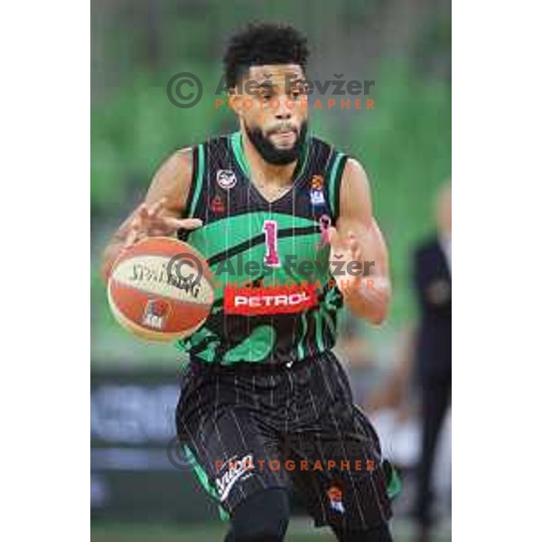 Scott Reynolds of Petrol Olimpija in action during 2018-2019 ABA league basketball match between Petrol Olimpija and Zadar in SRC Stozice on October 14, 2018