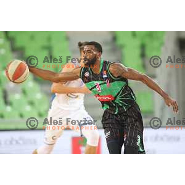 Marvin Jones of Petrol Olimpija in action during 2018-2019 ABA league basketball match between Petrol Olimpija and Zadar in SRC Stozice on October 14, 2018