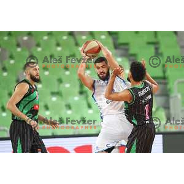 action during 2018-2019 ABA league basketball match between Petrol Olimpija and Zadar in SRC Stozice on October 14, 2018