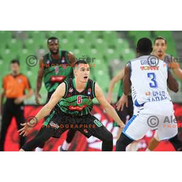 Jan Span of Petrol Olimpija in action during 2018-2019 ABA league basketball match between Petrol Olimpija and Zadar in SRC Stozice on October 14, 2018