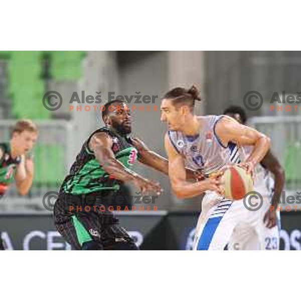 Marvin Jones of Petrol Olimpija in action during 2018-2019 ABA league basketball match between Petrol Olimpija and Zadar in SRC Stozice on October 14, 2018