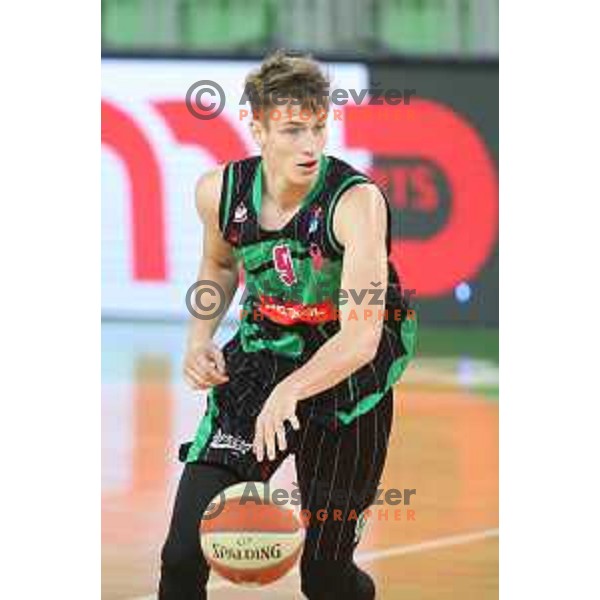 Luka Samanic of Petrol Olimpija in action during 2018-2019 ABA league basketball match between Petrol Olimpija and Zadar in SRC Stozice on October 14, 2018
