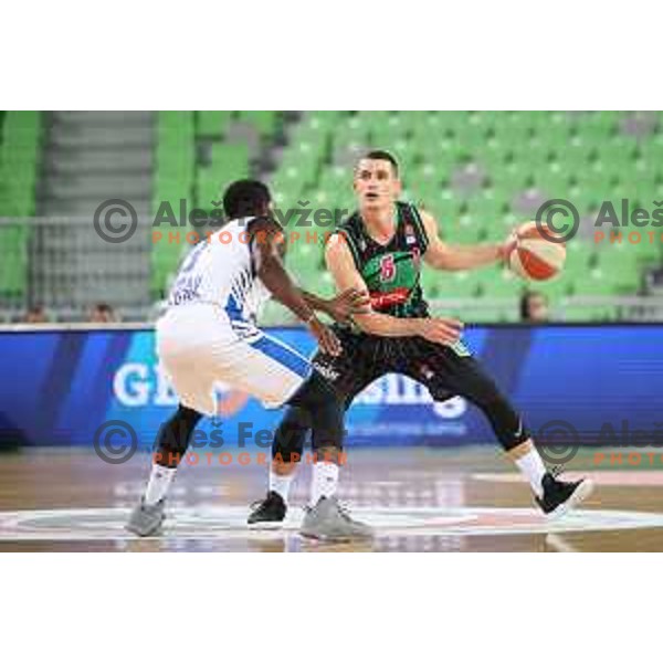Jan Span of Petrol Olimpija in action during 2018-2019 ABA league basketball match between Petrol Olimpija and Zadar in SRC Stozice on October 14, 2018