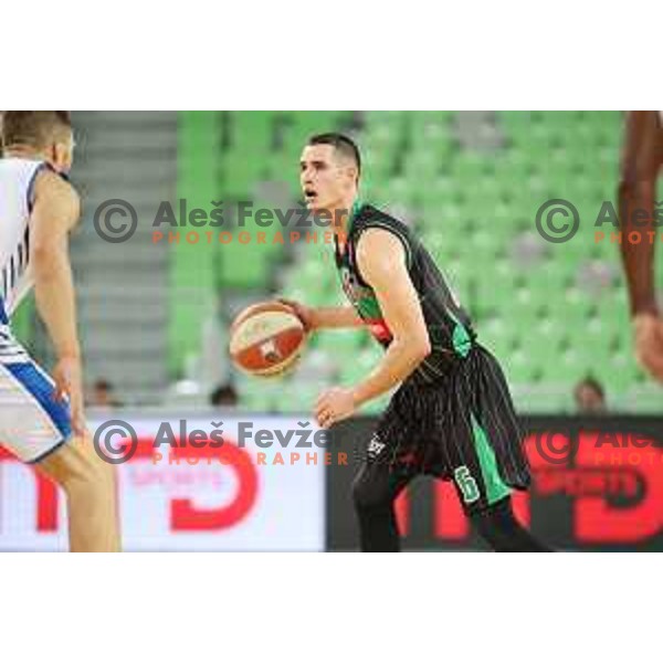 Jan Span of Petrol Olimpija in action during 2018-2019 ABA league basketball match between Petrol Olimpija and Zadar in SRC Stozice on October 14, 2018