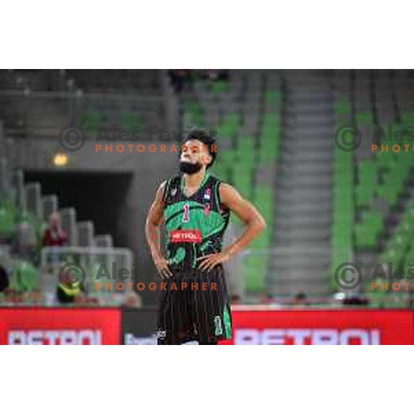 Scott Reynolds of Petrol Olimpija in action during 2018-2019 ABA league basketball match between Petrol Olimpija and Zadar in SRC Stozice on October 14, 2018