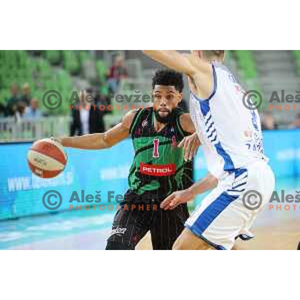 Scott Reynolds of Petrol Olimpija in action during 2018-2019 ABA league basketball match between Petrol Olimpija and Zadar in SRC Stozice on October 14, 2018