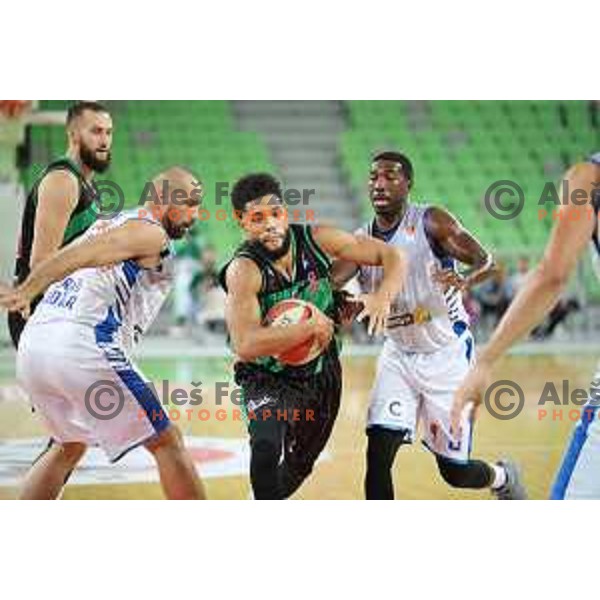 Scott Reynolds of Petrol Olimpija in action during 2018-2019 ABA league basketball match between Petrol Olimpija and Zadar in SRC Stozice on October 14, 2018