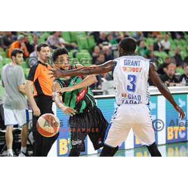 Scott Reynolds of Petrol Olimpija in action during 2018-2019 ABA league basketball match between Petrol Olimpija and Zadar in SRC Stozice on October 14, 2018