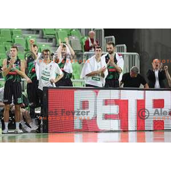 Roko Badzim of Petrol Olimpija in action during 2018-2019 ABA league basketball match between Petrol Olimpija and Zadar in SRC Stozice on October 14, 2018