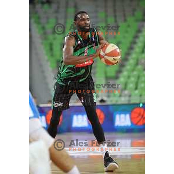 Marvin Jones of Petrol Olimpija in action during 2018-2019 ABA league basketball match between Petrol Olimpija and Zadar in SRC Stozice on October 14, 2018