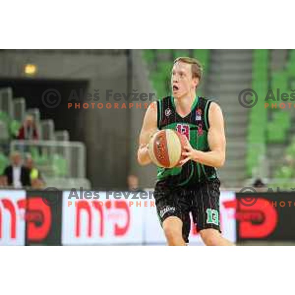 Miha Lapornik of Petrol Olimpija in action during 2018-2019 ABA league basketball match between Petrol Olimpija and Zadar in SRC Stozice on October 14, 2018