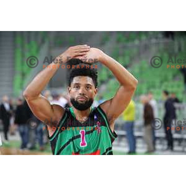 Scott Reynolds of Petrol Olimpija in action during 2018-2019 ABA league basketball match between Petrol Olimpija and Zadar in SRC Stozice on October 14, 2018