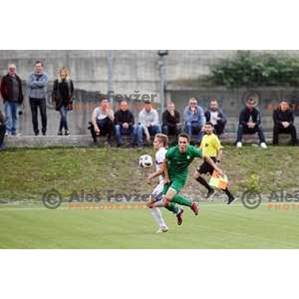 action during Slovenian U-17 league football match between Olimpija and Maribor in Ljubljana, Slovenia on October 17, 2018