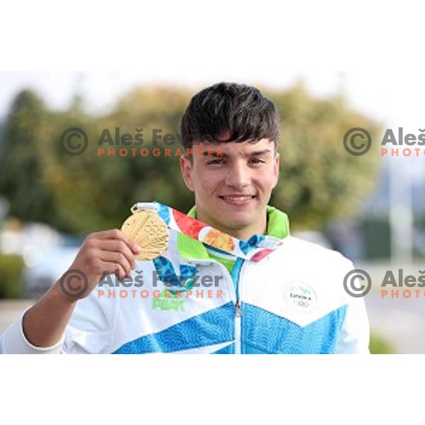 Slovenia Youth Olympic team from Buenos Aires Youth Olympic games at Ljubljana Airport on October 20, 2018