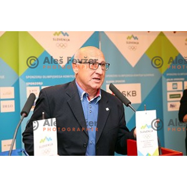 Bogdan Gabrovec, president of Slovenian Olympic Committee at Ljubljana Airport on October 20, 2018