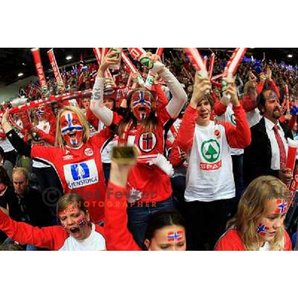 Norway, Stavanger, 24/01/2008. Norwegean team supporters during the European Handball Championship main round match Croatia - Norway.