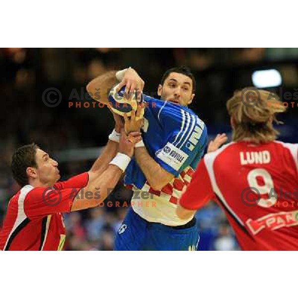 Norway, Stavanger, 24/01/2008. Blazenko LACKOVIC (6) during the European Handball Championship main round match Croatia - Norway.