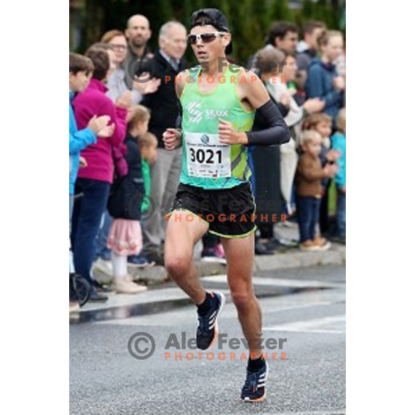 Rok Puhar at 23. Volkswagen Ljubljana marathon, Slovenia on October 28, 2018