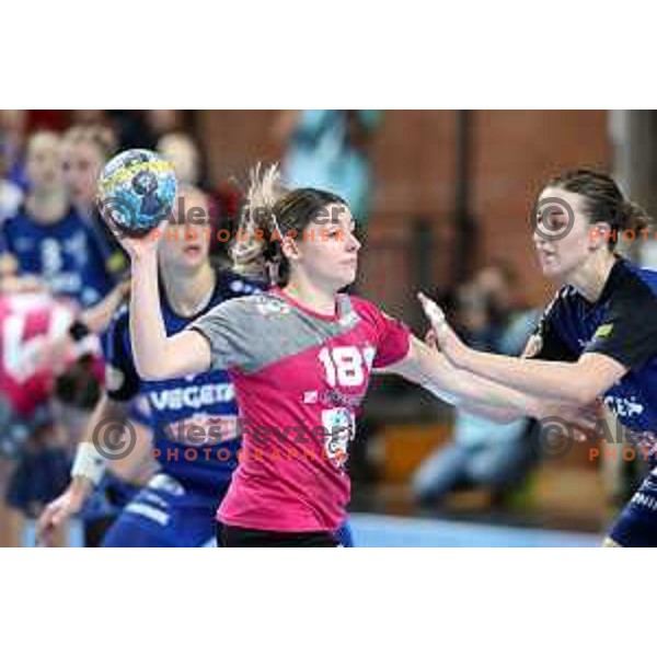action during Women\'s EHF Champions League match between Krim Mercator (SLO) and Podravka Vegeta (CRO) in Kodeljevo Hall, Ljubljana on November 3, 2018