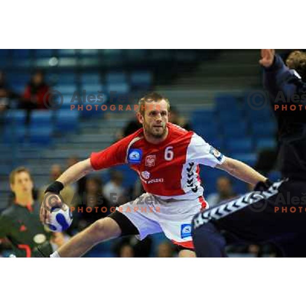 Norway, Stavanger, 24/01/2008. Mateusz JACHLEWSKI (6) during European Handball Championship main round match Poland - Montenegro.