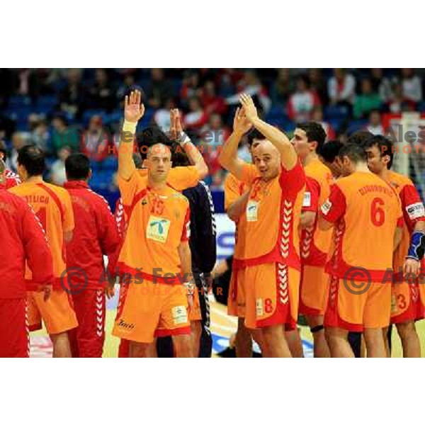 Norway, Stavanger, 24/01/2008. Montenegro team after European Handball Championship main round match Poland - Montenegro.