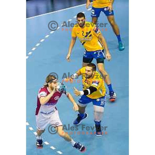 in action during handball match between Celje PL and HC Motor Zaporozhye, Velux EHF Champions League 2018/19, played in Zlatorog Arena, Celje, Slovenia on November 4, 2018