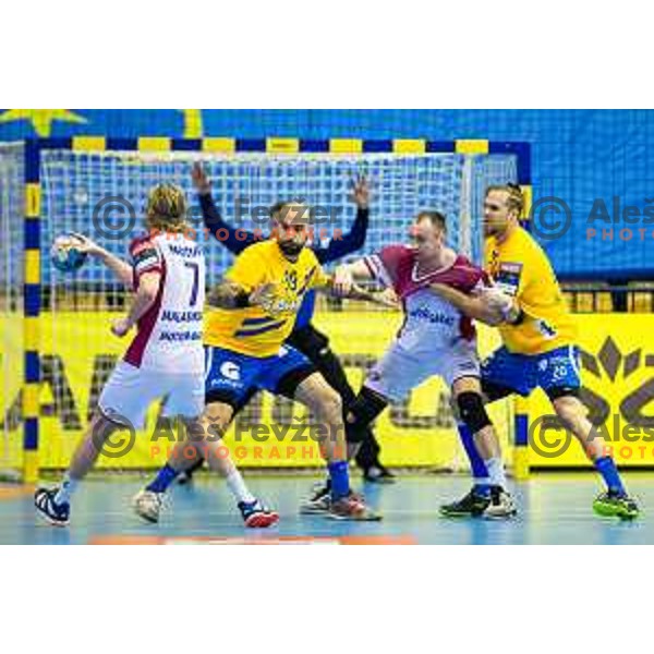 in action during handball match between Celje PL and HC Motor Zaporozhye, Velux EHF Champions League 2018/19, played in Zlatorog Arena, Celje, Slovenia on November 4, 2018