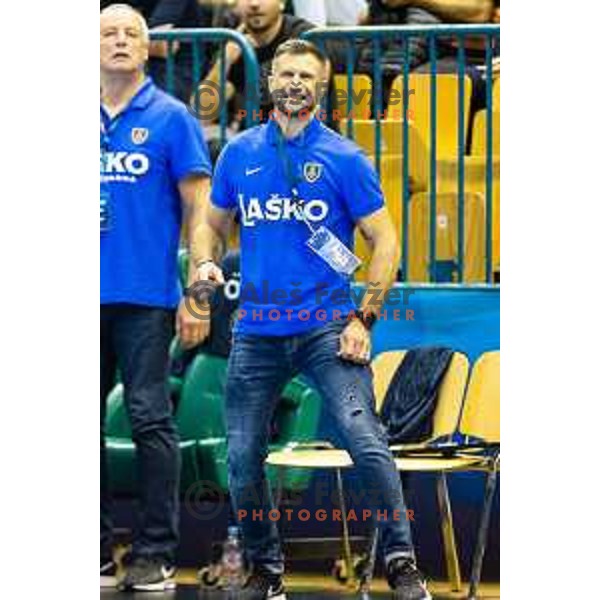 Tomaz Ocvirk in action during handball match between Celje PL and HC Motor Zaporozhye, Velux EHF Champions League 2018/19, played in Zlatorog Arena, Celje, Slovenia on November 4, 2018