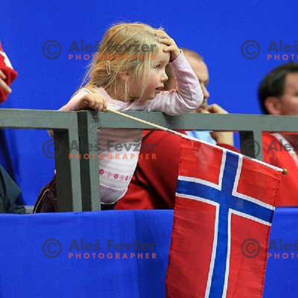 Norway, Lillehammer, 26/01/2008. Norwegean team supporter during the European Handball Championship 5/6 ranking rivalry match Sweden - Norway.