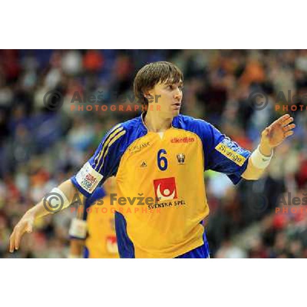 Norway, Lillehammer, 26/01/2008. Jonas KÄLLMAN (6) during the European Handball Championship 5/6 ranking rivalry match Sweden - Norway.