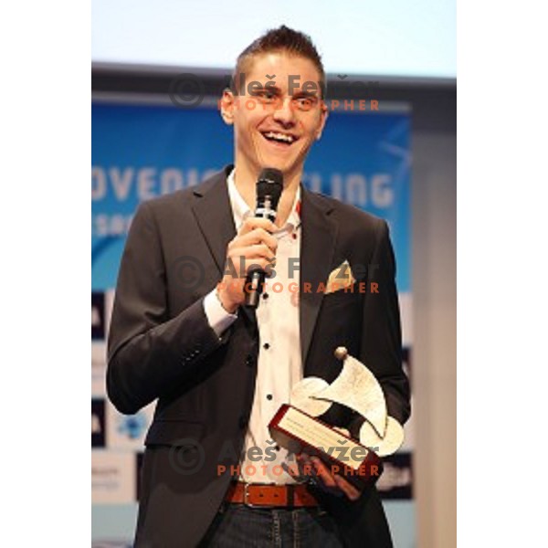 Matej Mohoric at Evening of Cycling Stars with awards for best Slovenian cyclists in 2018 season at Ljubljana Castle, Slovenia on November 6, 2018