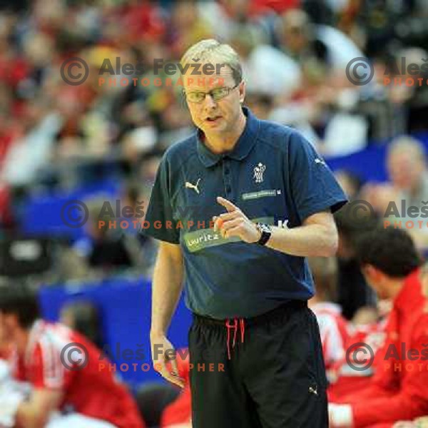 Norway, Lillehammer, 26/01/2008. Ulrik WILBEK, Danish team headcoach during European Handball Championship semifinal match Denmark - Germany.
