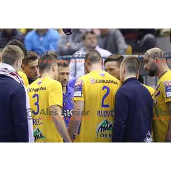 Tomaz Ocvirk, Igor Anic during handball match between Celje Pivovarna Lasko (SLO) and Zagreb (CRO) in Velux EHF Champions League 2018/19, played in Zlatorog Arena, Celje, Slovenia on November 18, 2018