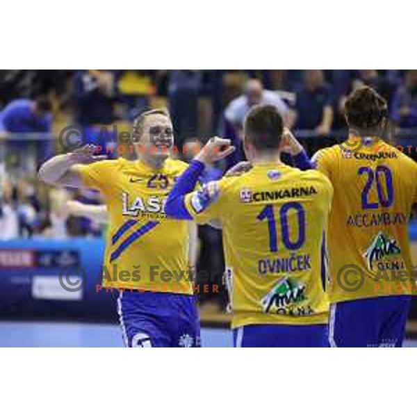 Tilen Kodrin in action during handball match between Celje Pivovarna Lasko (SLO) and Zagreb (CRO) in Velux EHF Champions League 2018/19, played in Zlatorog Arena, Celje, Slovenia on November 18, 2018